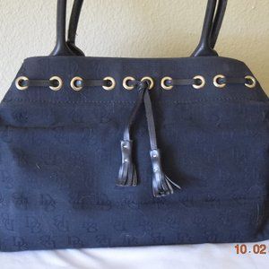 Dooney & Bourke Medium Tassel Black Tote Bag